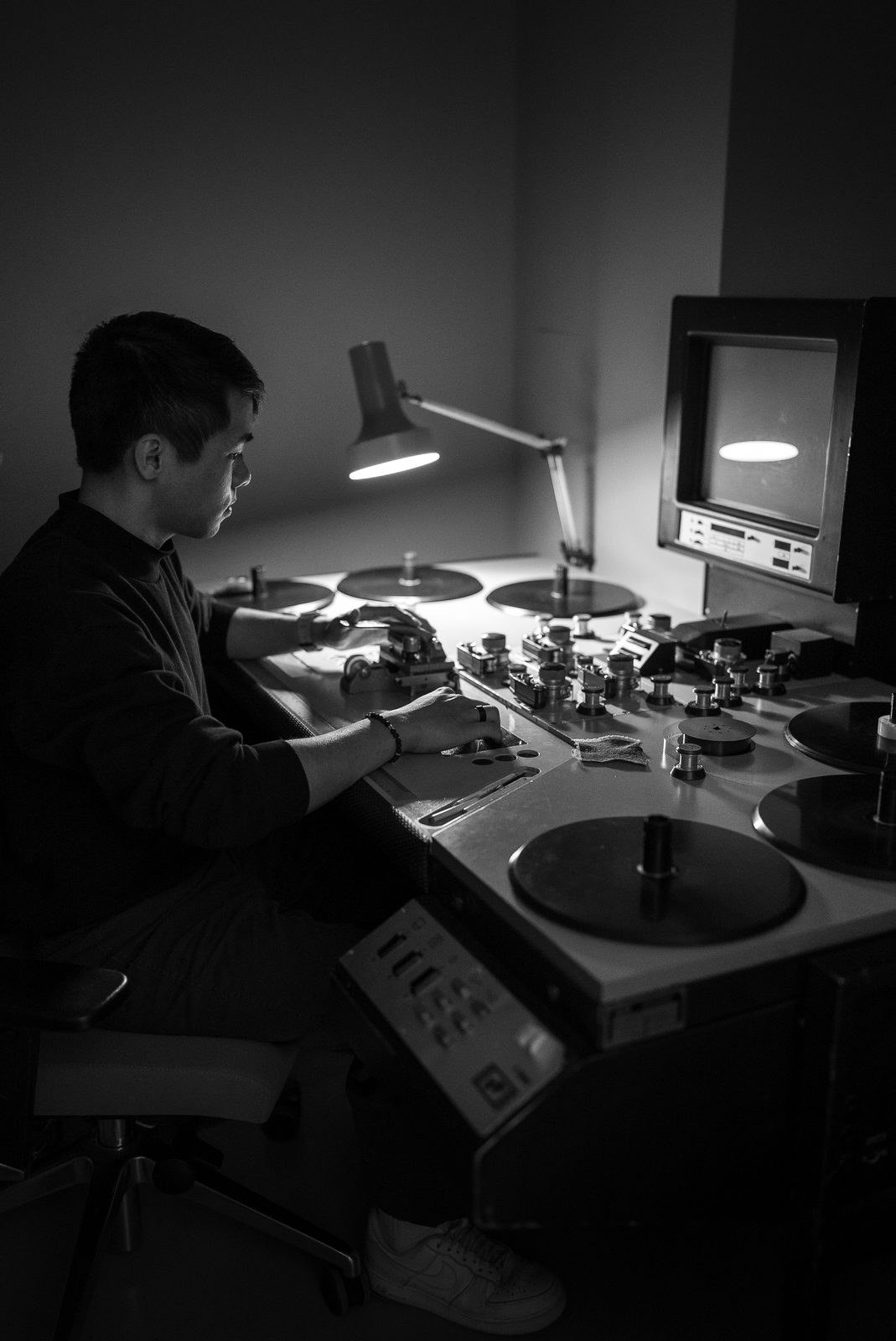 David Stanley NTM editing at his workstation